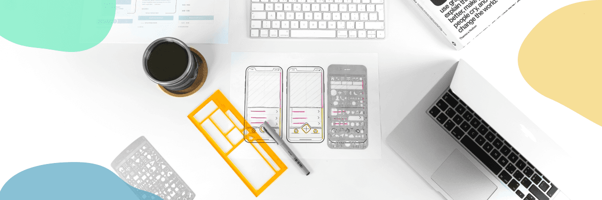 A desk with a phone design